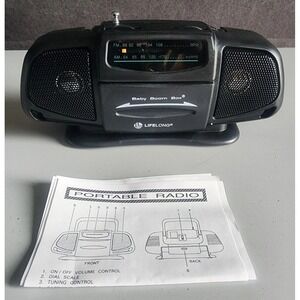 LIFELONG # 2225 Mini BABY BOOM BOX AM/FM Portable RADIO 7.5" x 3.5" inches New